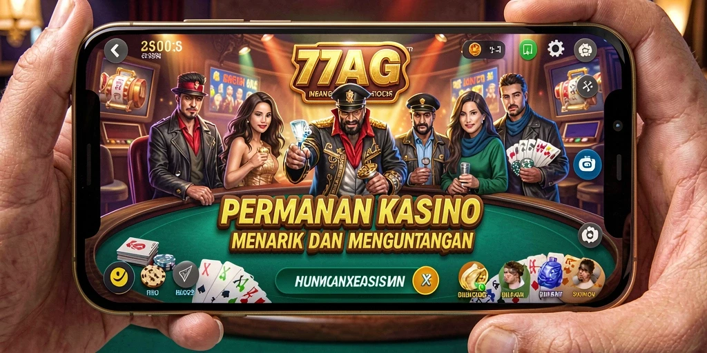 Tampilan menakjubkan dari gameplay Kasino 77AG.