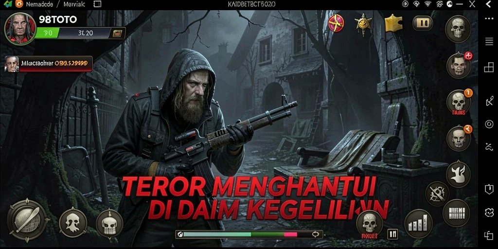 Tangkapan layar gameplay 98TOTO yang menakutkan dan mencekam.