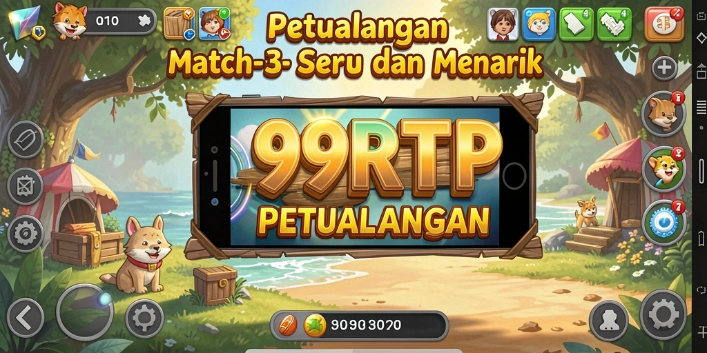 Gameplay seru 99RTP dalam mencocokkan permata warna-warni.