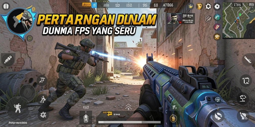 Screenshot utama AT866 menampilkan aksi pertempuran mendebarkan.