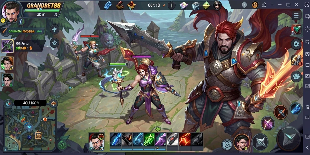 Gameplay seru di GRANDBET88 dengan aksi MOBA yang menarik.