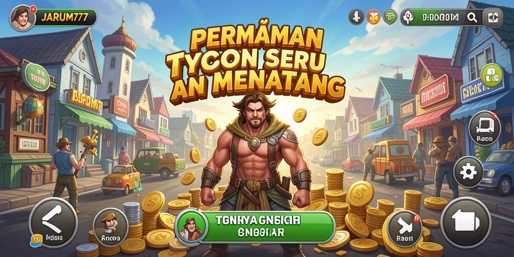 Gameplay seru JARUM77 dengan simulasi bisnis yang mendalam.