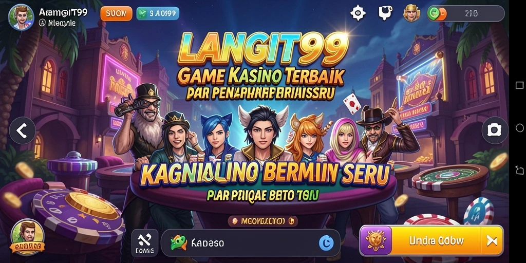 Tangkapan layar gameplay LANGIT99 yang menampilkan suasana Kasino yang dinamis.