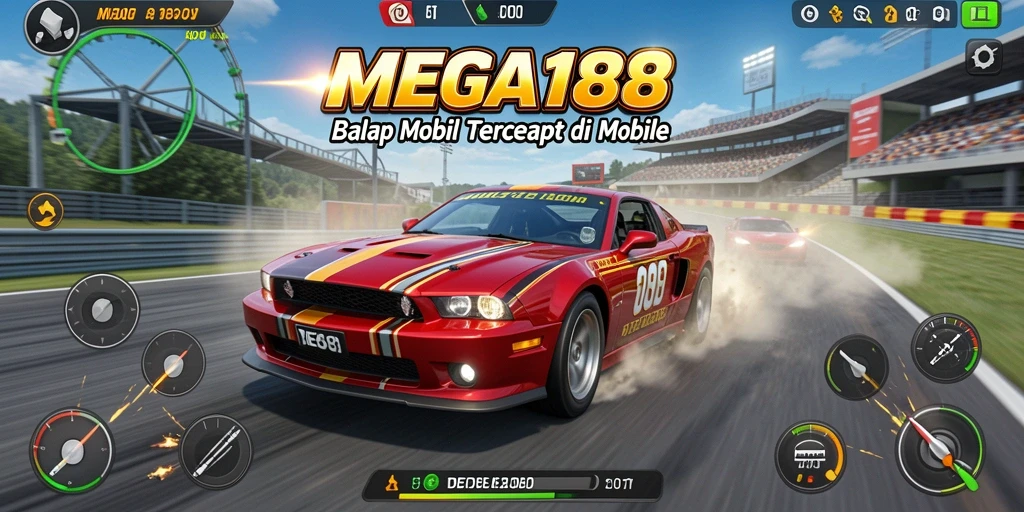 Tampilan luar biasa dari gameplay balap mobil MEGA188.