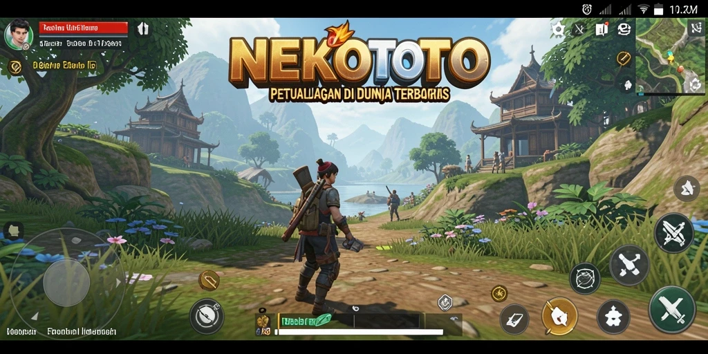 Gameplay seru dalam dunia terbuka NEKOTOTO yang menakjubkan.