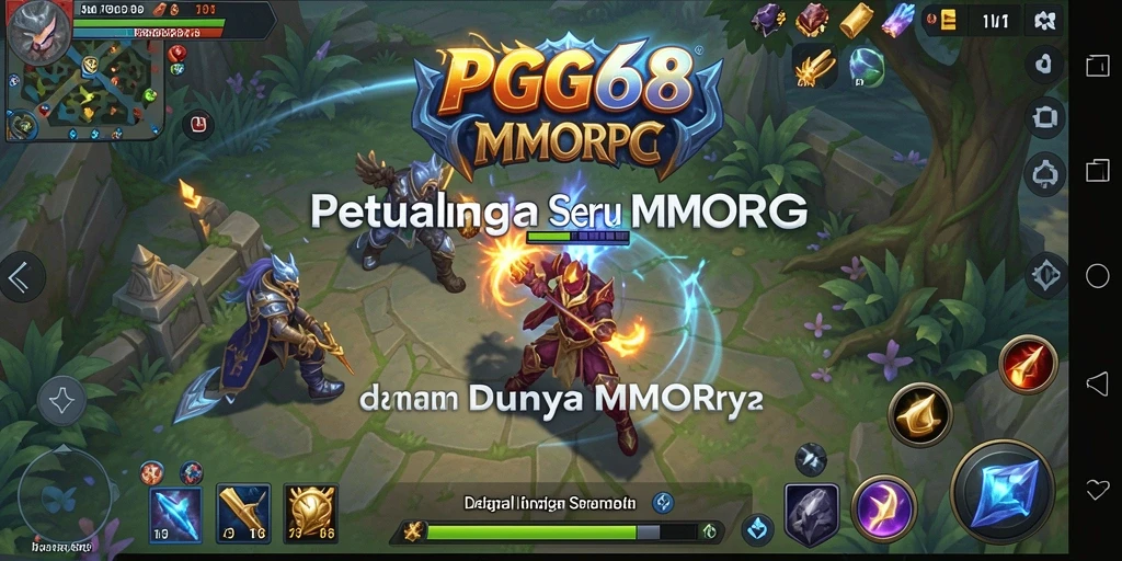 Tampilan gameplay seru dari PGG68 dalam petualangan MMORPG.