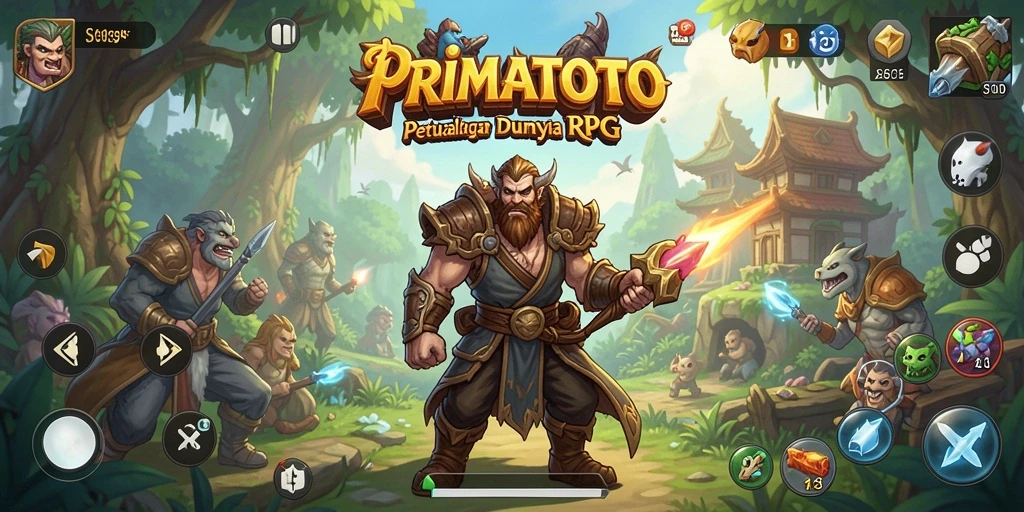 Tampilan gameplay seru dalam dunia RPG PRIMATOTO.
