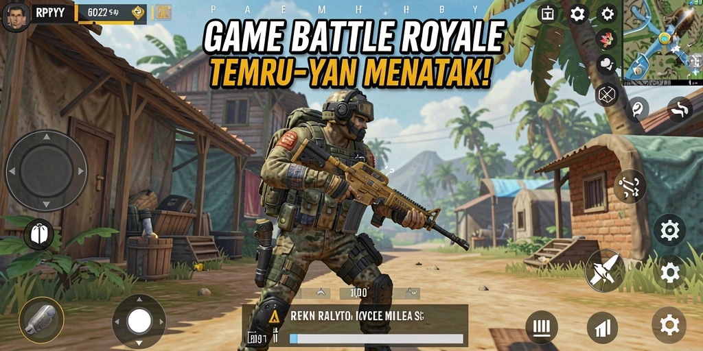 Tangkapan layar utama dari gameplay Battle Royale RPYYY yang mendebarkan.