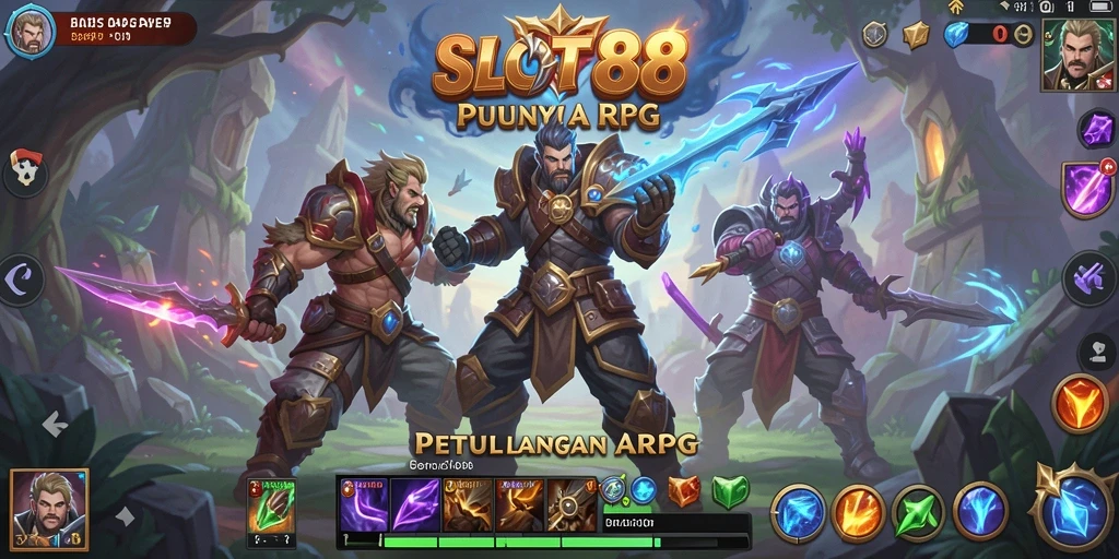 Tampilan menarik dari gameplay ARPG di SLOT88.